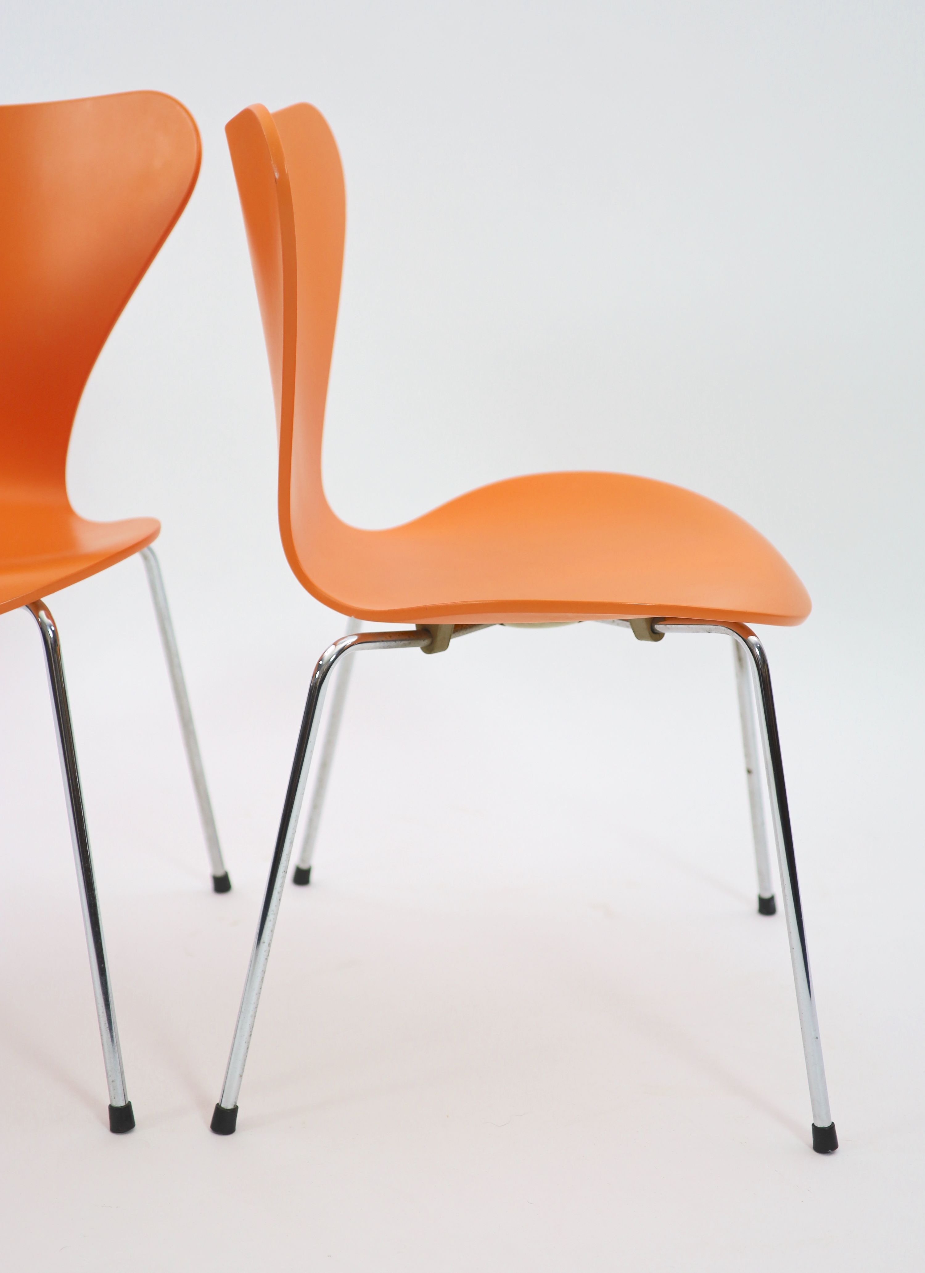 A set of six Danish Fritz Hansen chairs